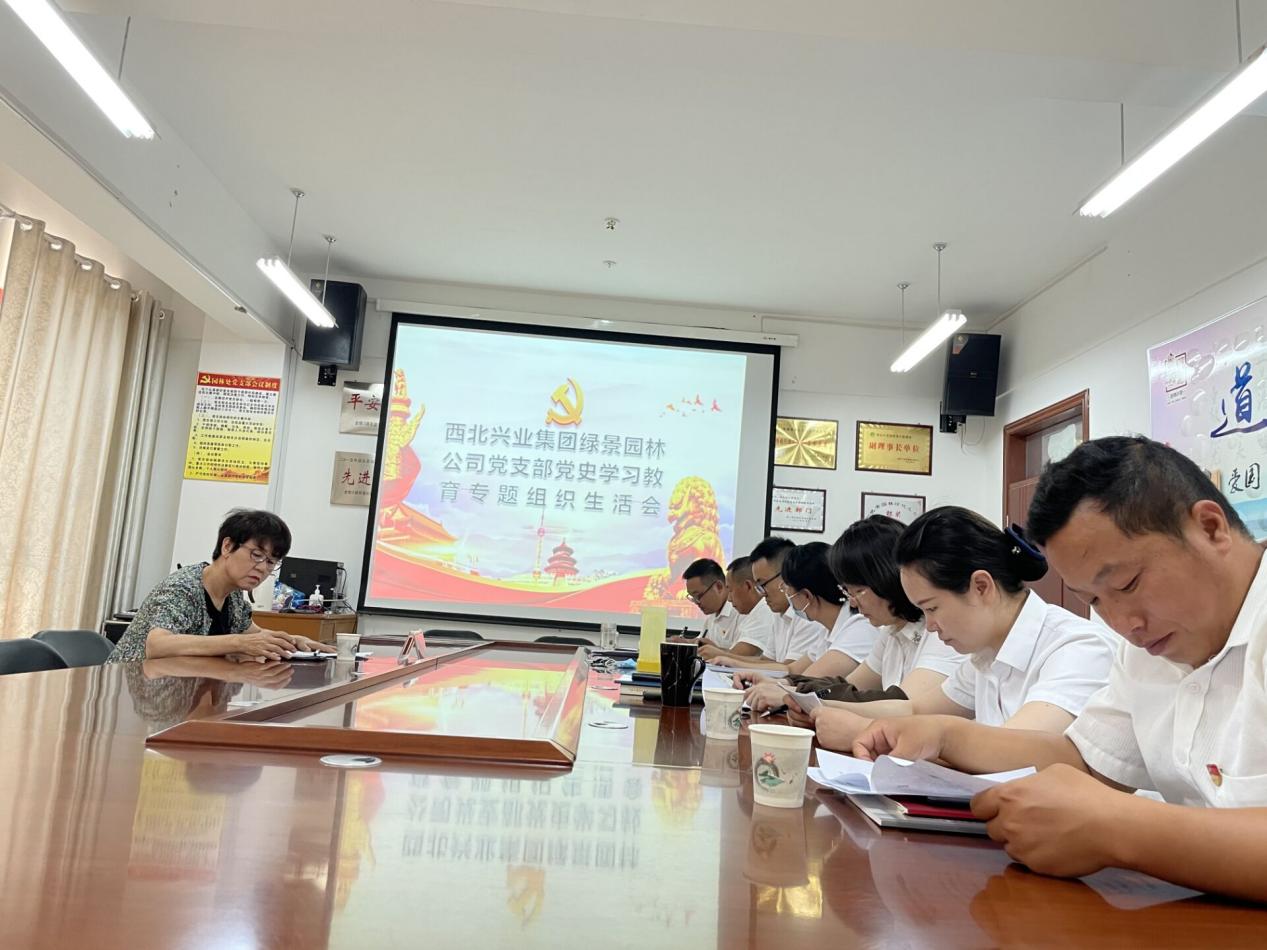 西北兴业集团绿景园林公司党支部召开党史学习教育专题组织生活会