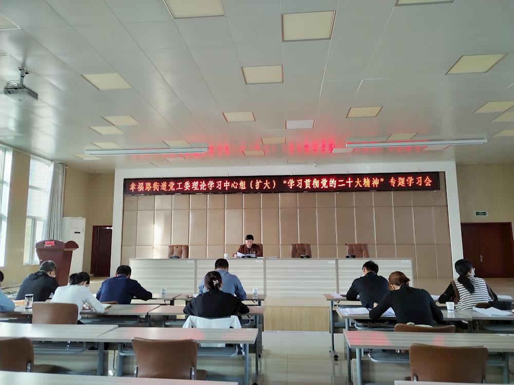 幸福路街道党工委理论学习中心组召开“学习贯彻党的二十大精神” 专题学习研讨会