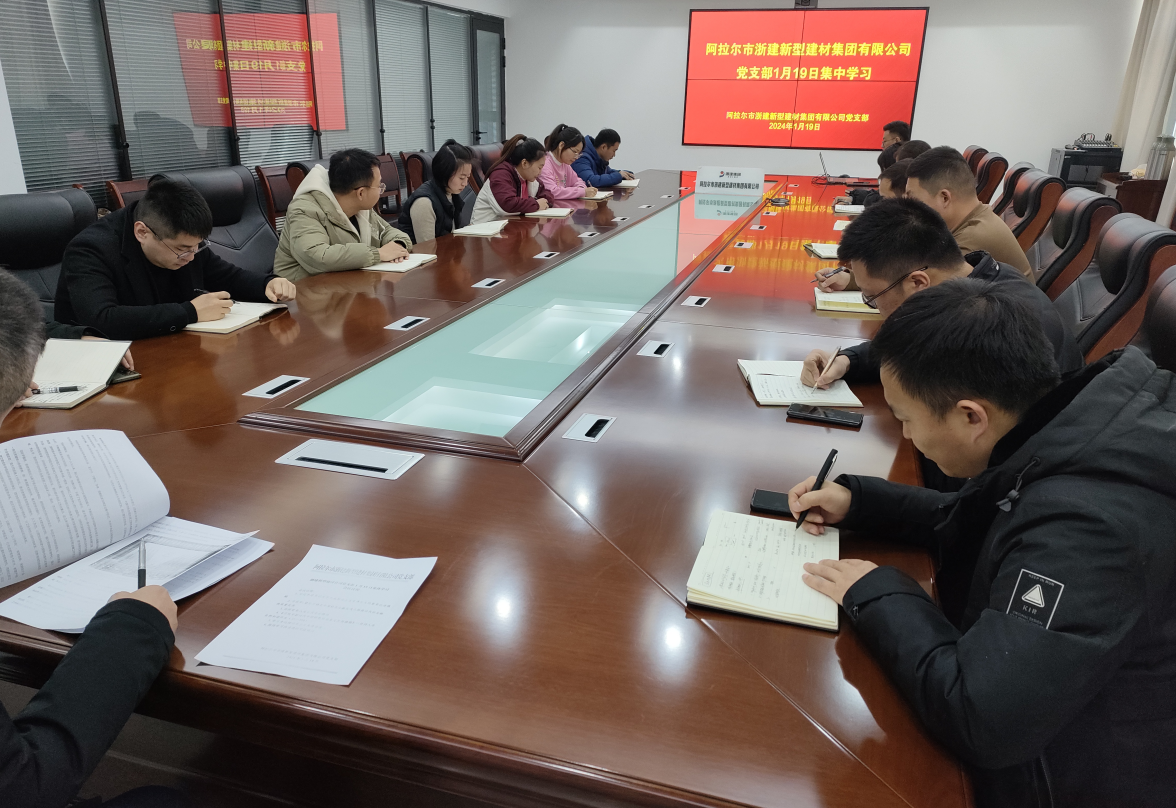 提振信心增干劲  凝心聚力启新篇 浙建新型建材党支部学习集团2023年度党支部书记抓党建工作述职评议考核会议精神