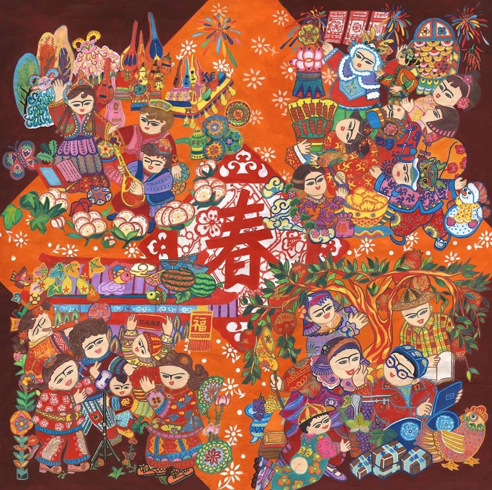 喜迎新春 | 六团举办“新生活·新风尚·新年画”展览活动 文体广电服务中心