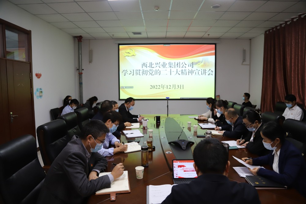 西北兴业集团公司宣讲党的二十大精神   
