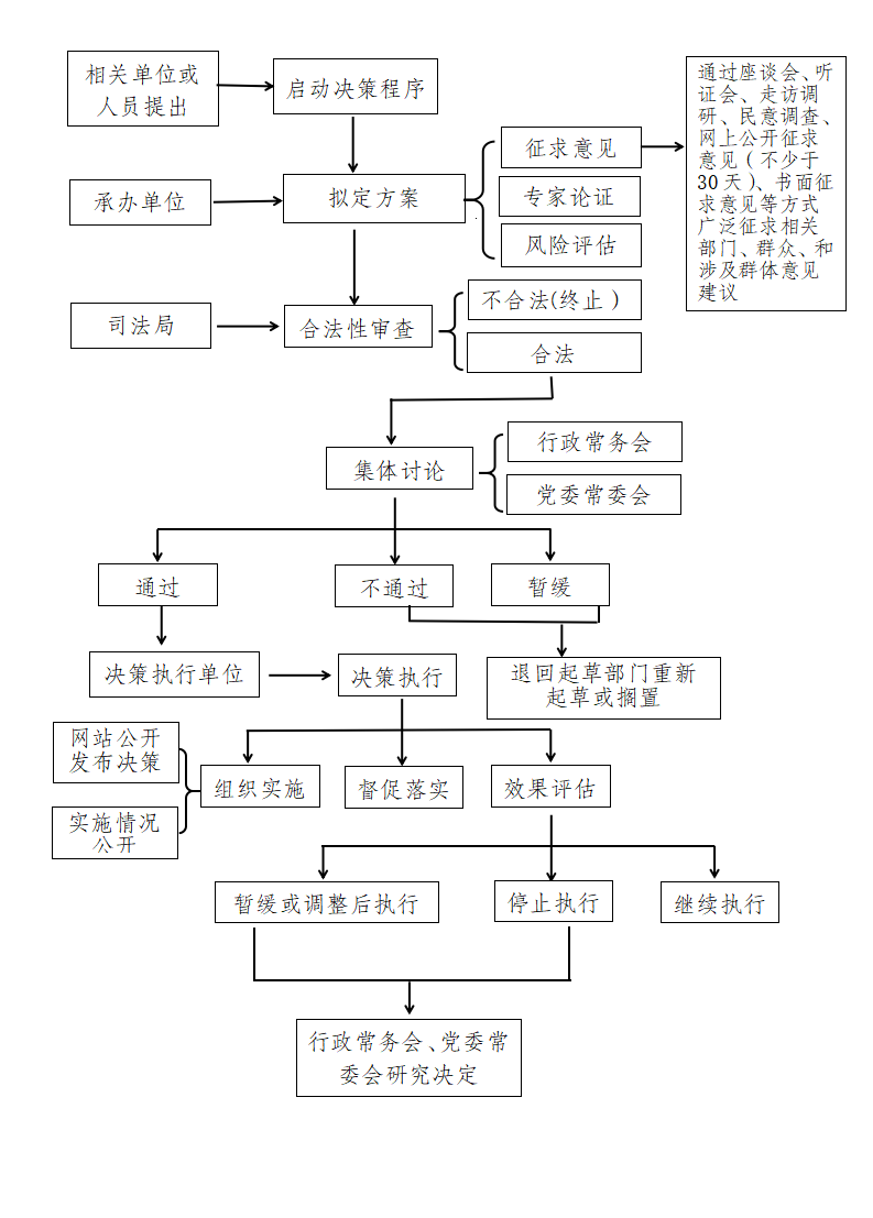 重大行政决策流程图