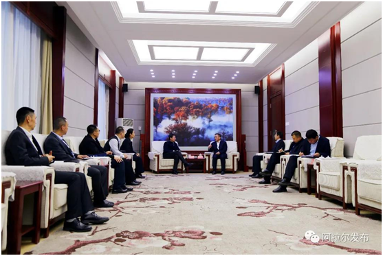 李斌会见中国农业银行新疆分行、兵团分行党委书记、行长孙景伟一行