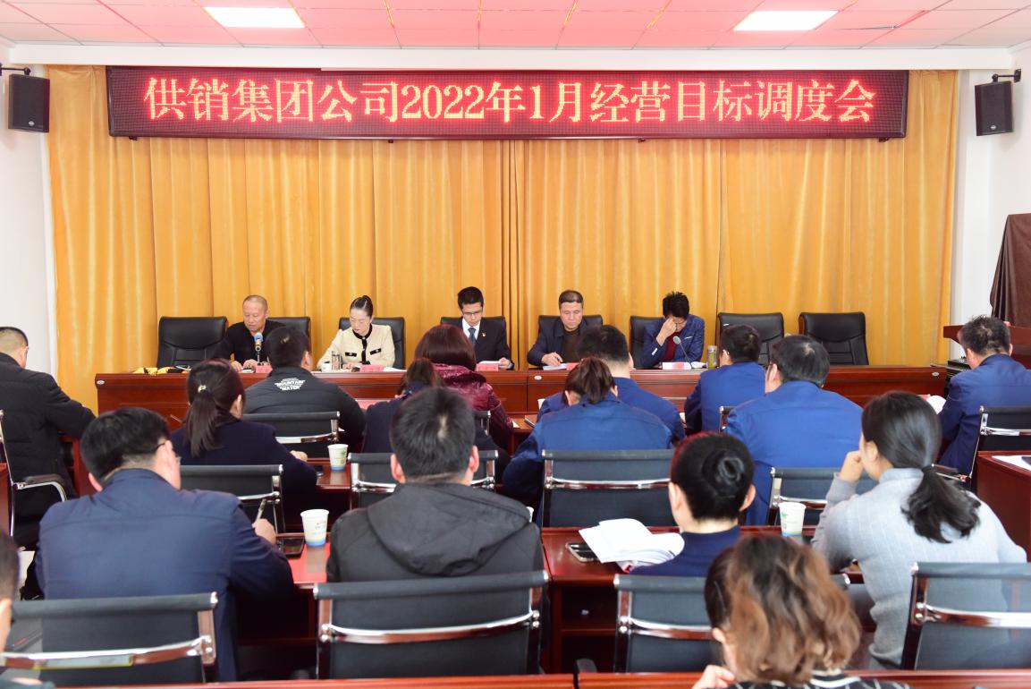 供销集团召开2022年1月经营目标调度会