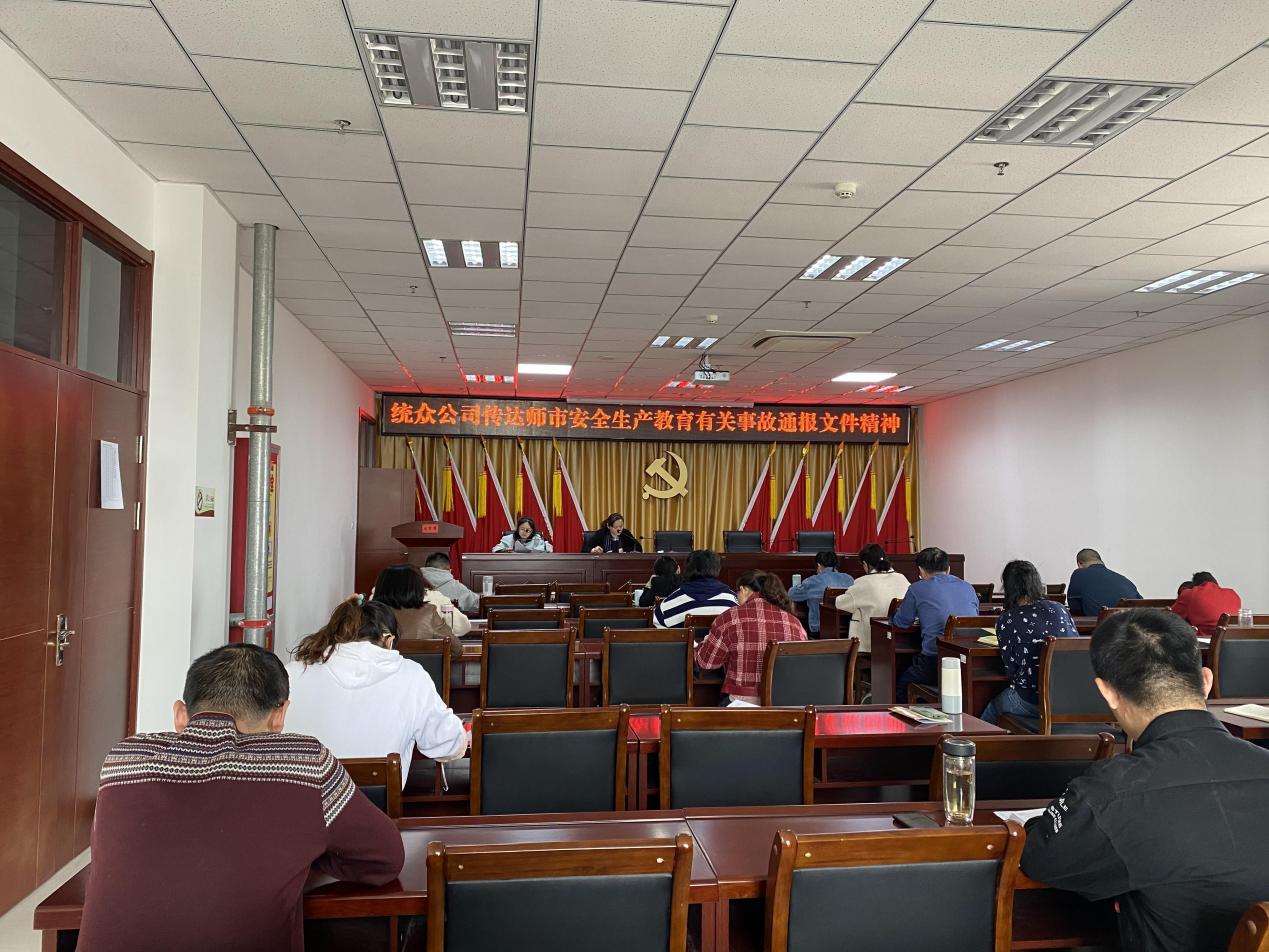 统众公司组织开展安全生产专题培训