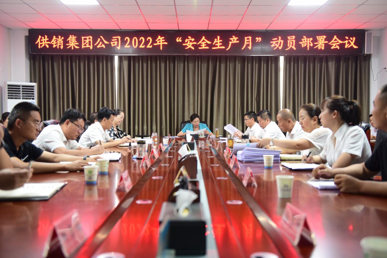 供销集团公司组织召开2022年“安全生产月”动员部署会议   
