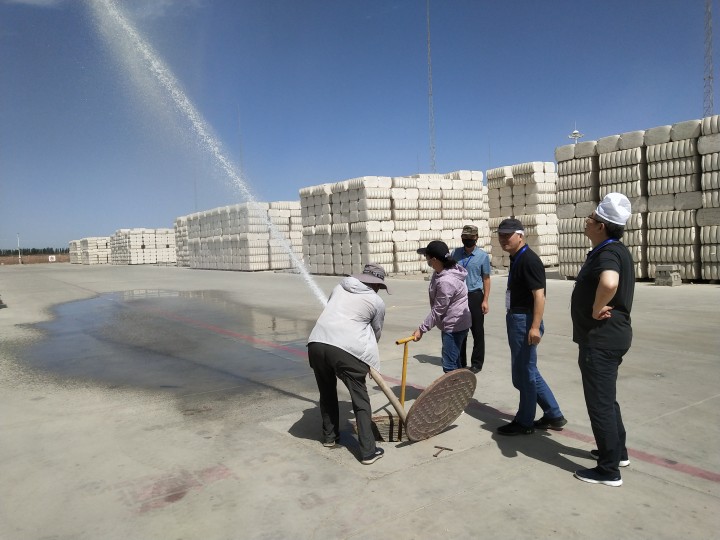 全国棉花交易市场王军权副总经理一行赴阿拉尔鹏宇棉花仓储库调研指导工作