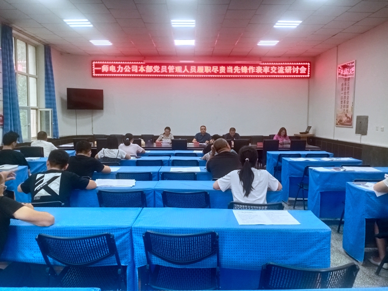 一师电力公司总部党支部开展“履职尽责当先锋作表率”交流研讨