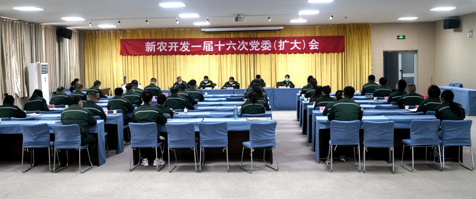 新农开发党委召开一届十六次(扩大)会议