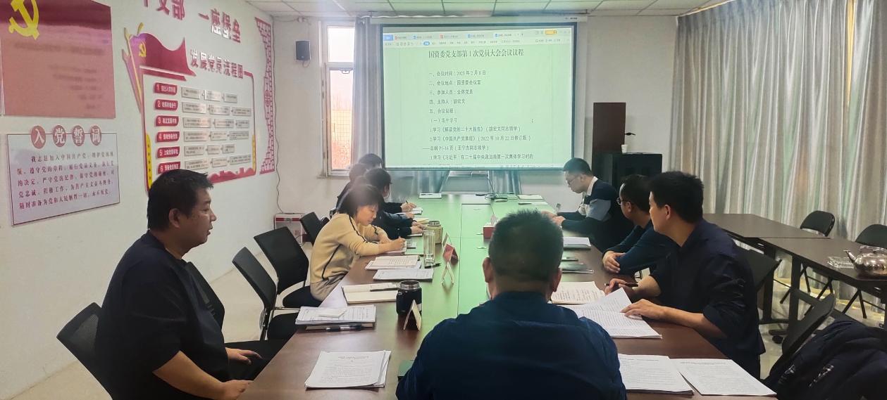 国资委党支部召开2023年第1次党员大会
