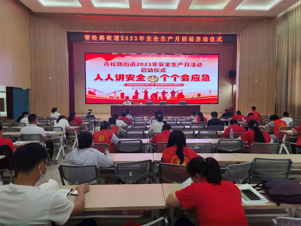 青松路街道举行2023年“安全生产月”活动启动仪式