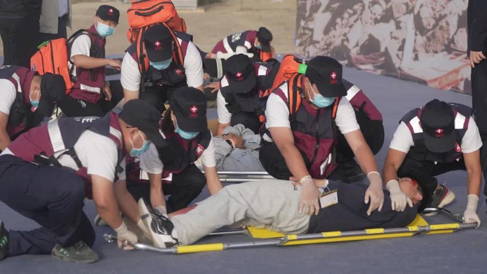 接受国检 | 浙大邵逸夫阿拉尔医院紧急医学救援队接受国家卫健委评估验收